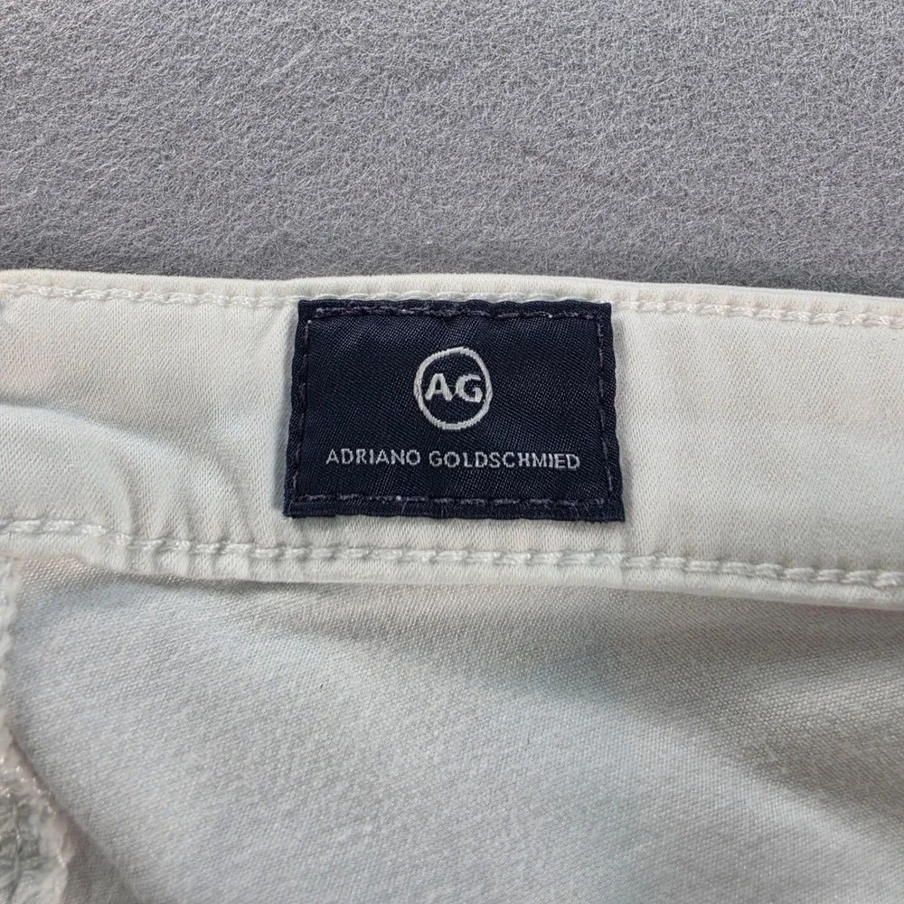AG Adriano Goldschmied Abbey Ankle White Jeans Mid Rise Size 31R
